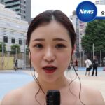 【放送事故】暑すぎてほぼ裸で中継する女子アナ