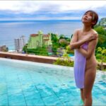 超Sky-Hiな温泉をぜんぶ貸切る温泉女子/ 丸見え注意⚠️な露天風呂【限定版は概要欄】Sky-high Open-air Atagawa Onsen Japan
